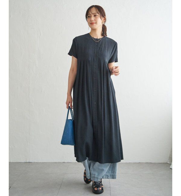 ikka「ウェストギャザーシャツワンピース」|その他|