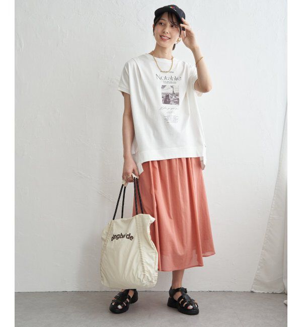 ikka「【接触冷感】ロゴフォトチュニックTシャツ」|その他|