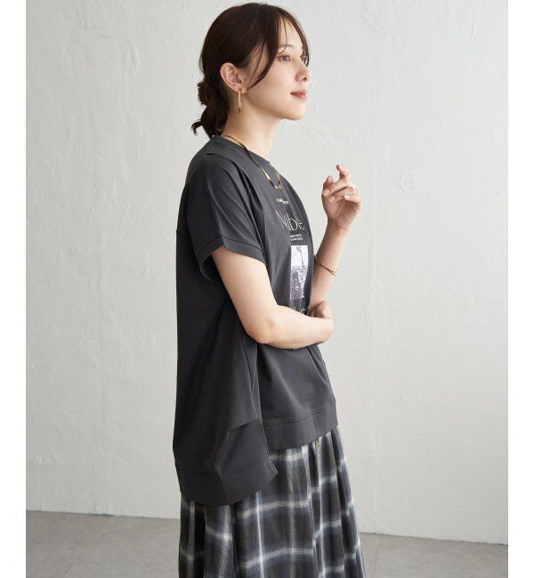 ikka「【接触冷感】ロゴフォトチュニックTシャツ」|その他|