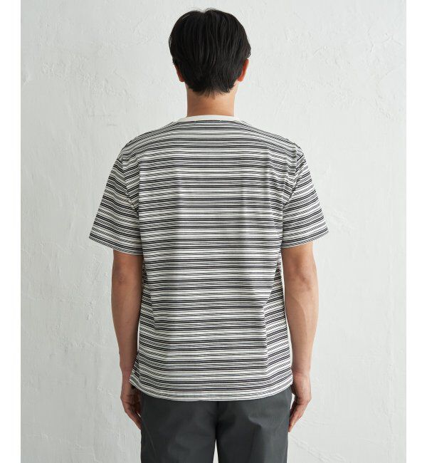 ikka「【お得だ値】冷感コットンドロストボーダーTシャツ」|Tシャツ・カットソー|