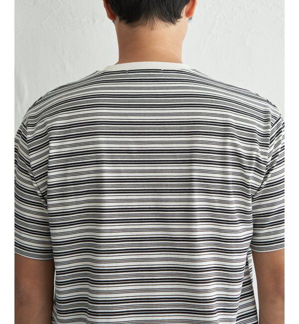 ikka「【お得だ値】冷感コットンドロストボーダーTシャツ」|Tシャツ・カットソー|
