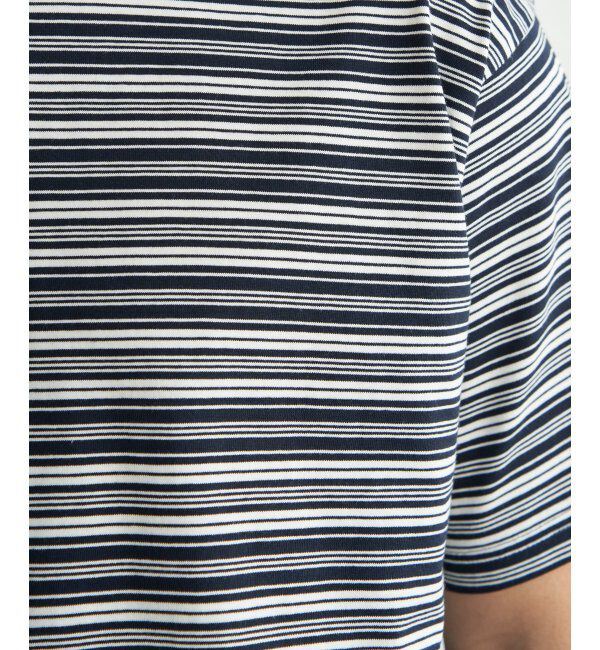 ikka「【お得だ値】冷感コットンドロストボーダーTシャツ」|Tシャツ・カットソー|