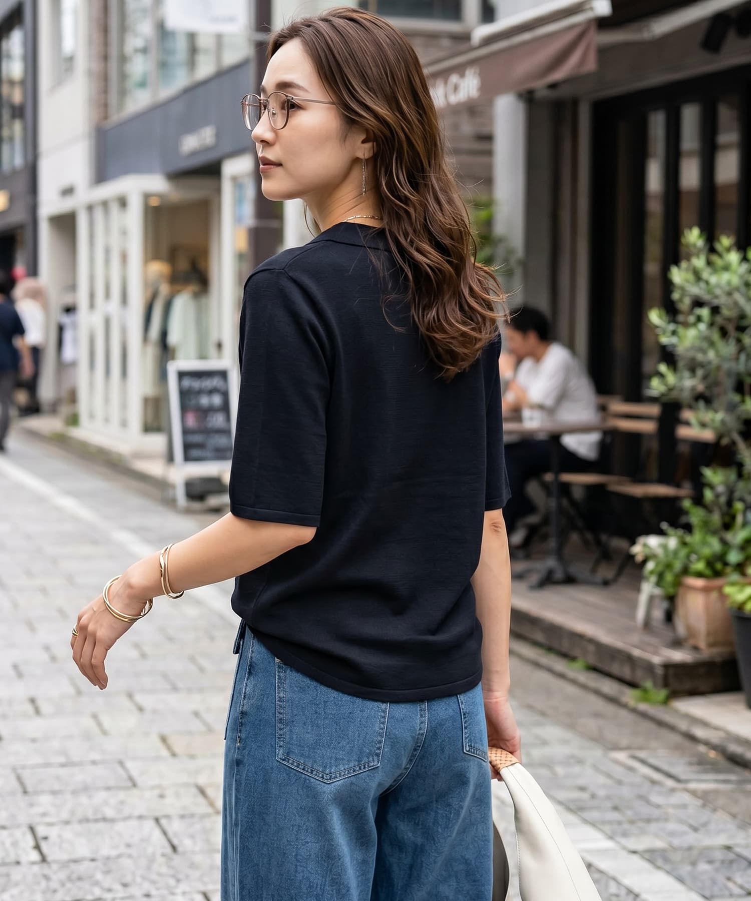 STYLE DELI「薄手シャリ感スキッパーニットトップス」|Tシャツ・カットソー|