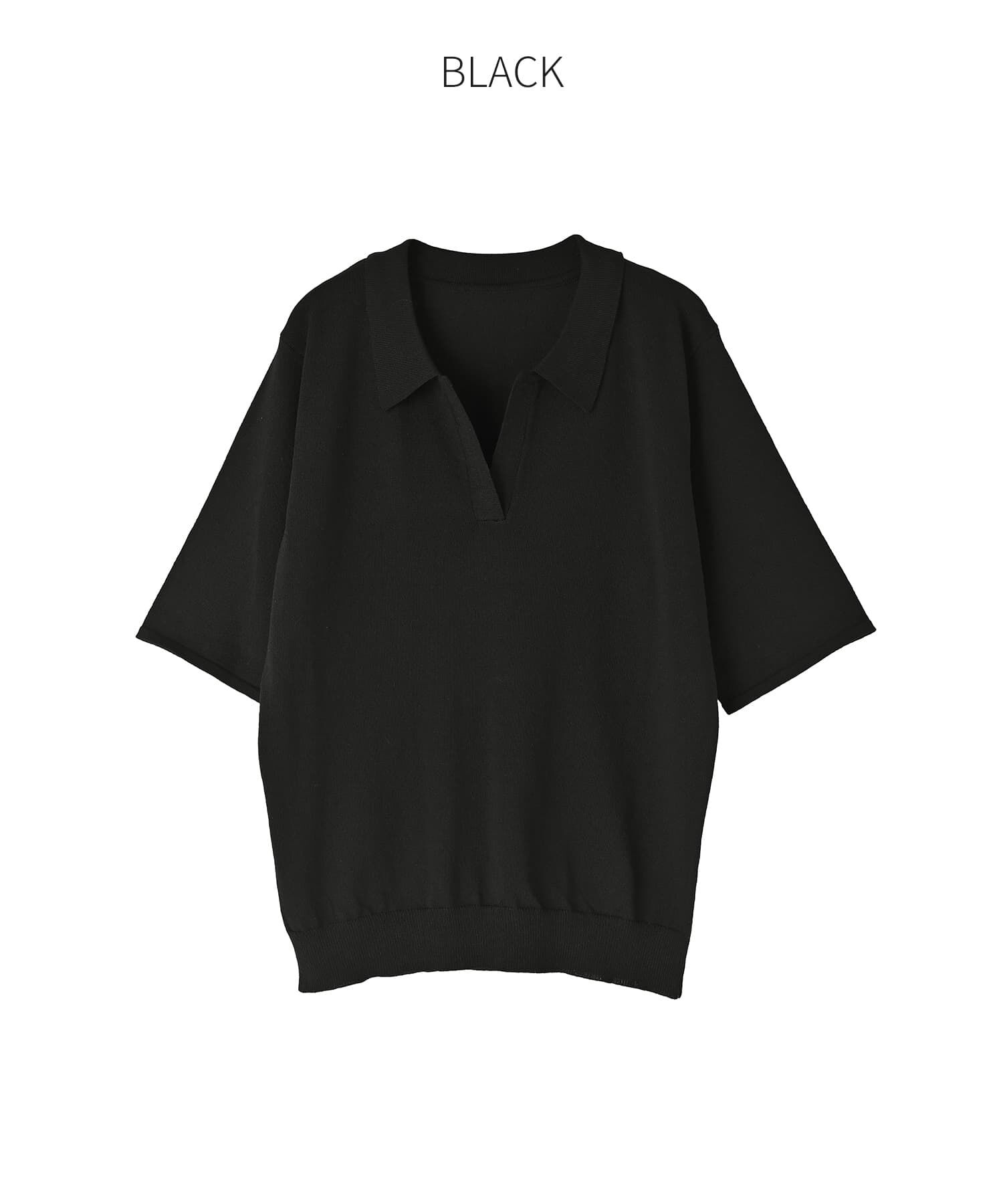 STYLE DELI「薄手シャリ感スキッパーニットトップス」|Tシャツ・カットソー|