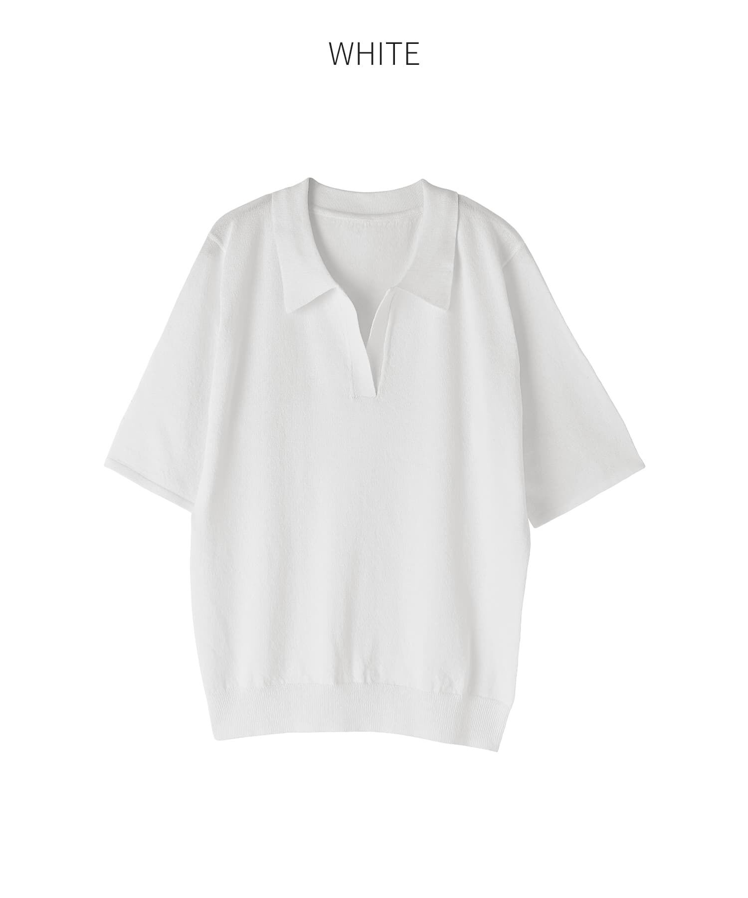STYLE DELI「薄手シャリ感スキッパーニットトップス」|Tシャツ・カットソー|