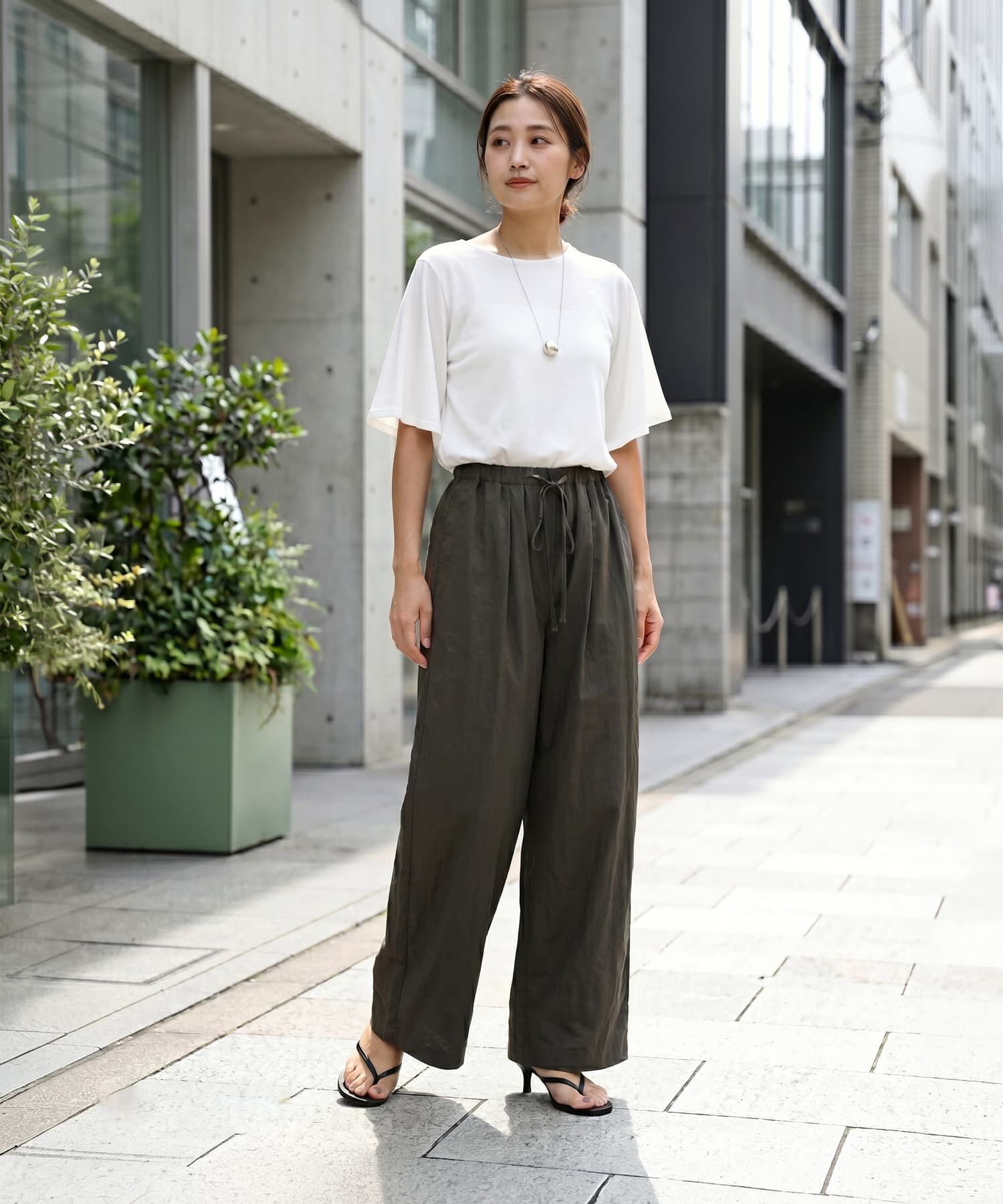 STYLE DELI「薄手シャリ感フレアスリーブトップス」|Tシャツ・カットソー|