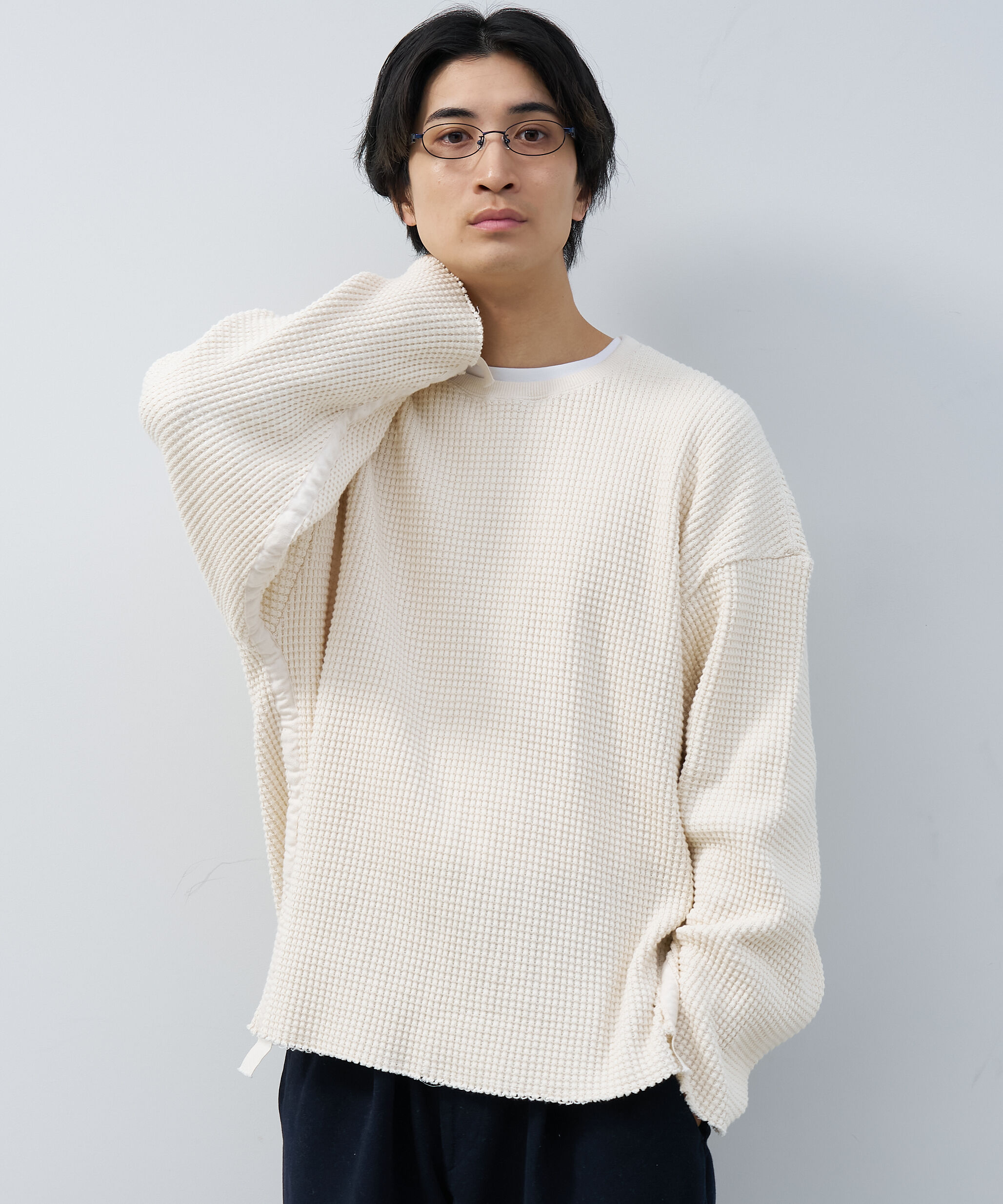  「【アウトレット価格】オーバル型 メガネ｜メタル&times;プラスチック ドット柄 水玉 可愛い レンズ交換券付き」|メガネ|