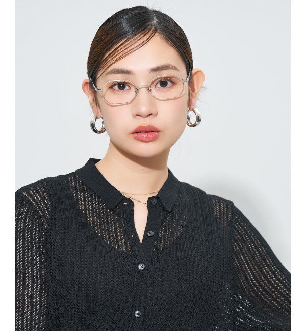  「ウエリントン型メガネ｜読書 レディース 女性用 大人可愛い 大理石｜Zoff｜CHIC レンズ交換券付」|メガネ|