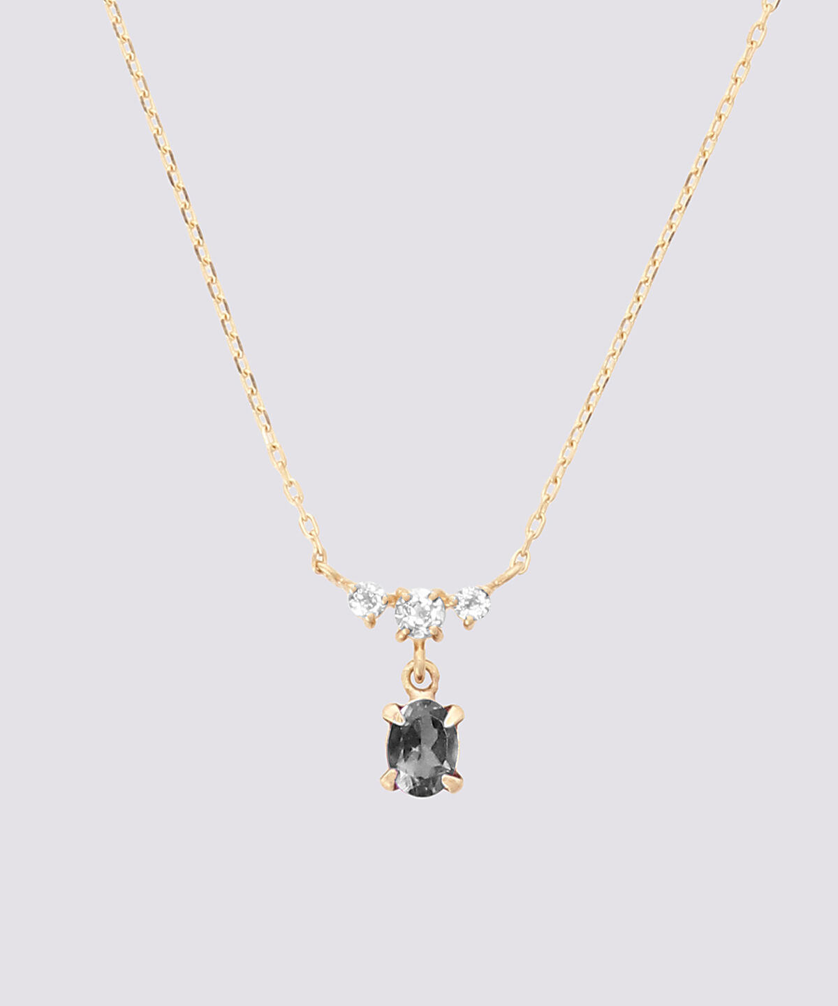 newme by Samantha Thavasa「K10 YG アメシスト オーバルネックレス ≪2月 誕生石≫」|ネックレス|K10 YG