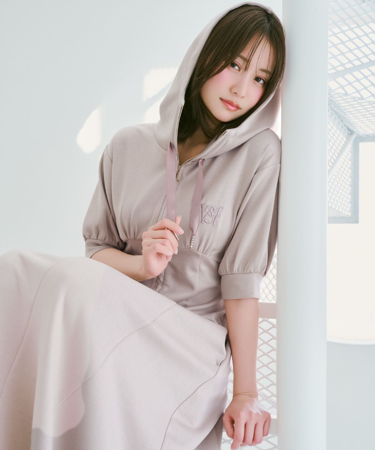 WILLSELECTION「ハイウエスト切替パーカーワンピース」|ワンピース|