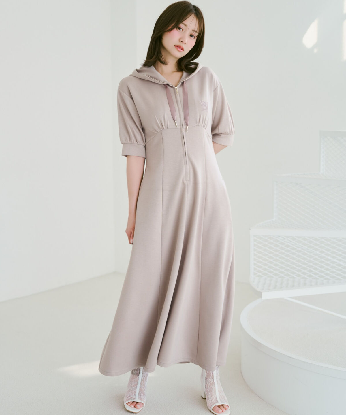 WILLSELECTION「ハイウエスト切替パーカーワンピース」|ワンピース|