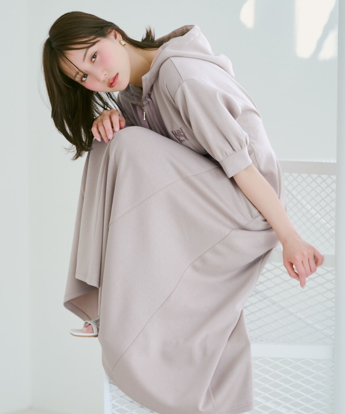 WILLSELECTION「ハイウエスト切替パーカーワンピース」|ワンピース|