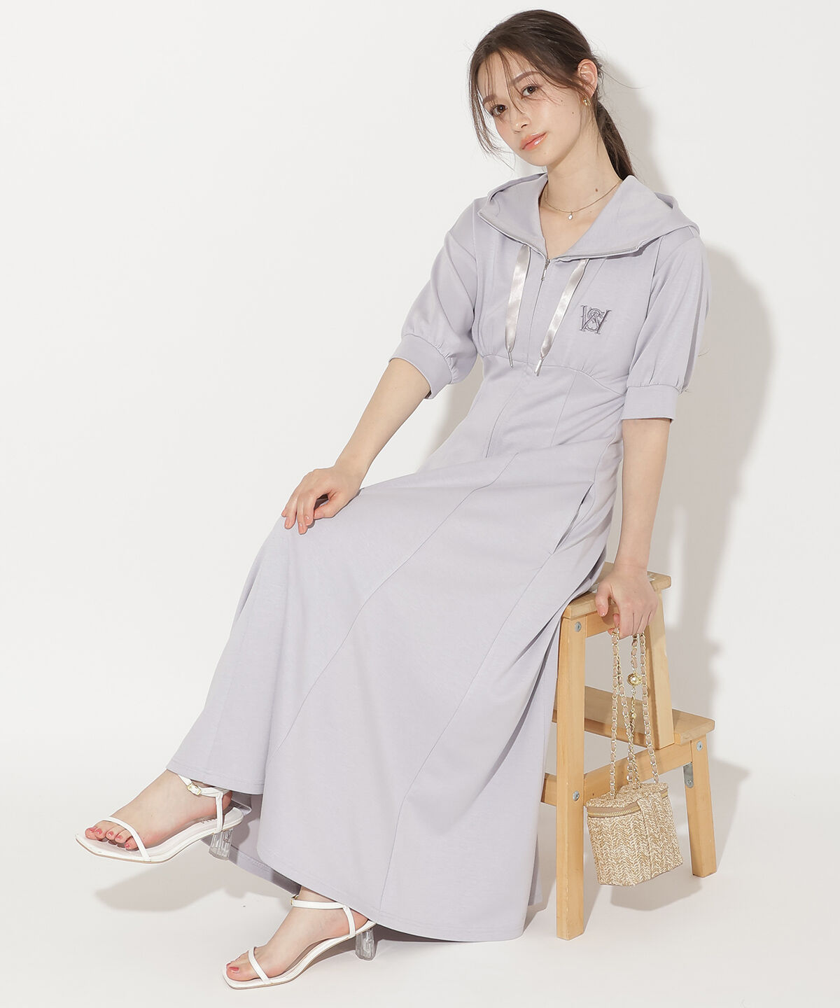 WILLSELECTION「ハイウエスト切替パーカーワンピース」|ワンピース|