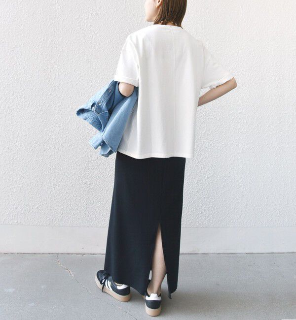 SHIPS for women「《一部追加予約》【SHIPS別注】81BRANCA:ロゴ 5分袖 TEE」|Tシャツ・カットソー|
