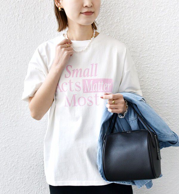 SHIPS for women「《一部追加予約》【SHIPS別注】81BRANCA:ロゴ 5分袖 TEE」|Tシャツ・カットソー|