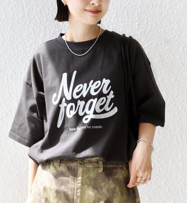 SHIPS for women「《一部追加予約》【SHIPS別注】81BRANCA:ロゴ 5分袖 TEE」|Tシャツ・カットソー|