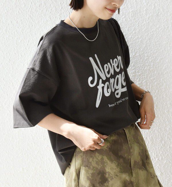 SHIPS for women「《一部追加予約》【SHIPS別注】81BRANCA:ロゴ 5分袖 TEE」|Tシャツ・カットソー|