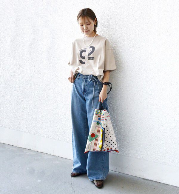 SHIPS for women「《一部追加予約》【SHIPS別注】81BRANCA:ロゴ 5分袖 TEE」|Tシャツ・カットソー|
