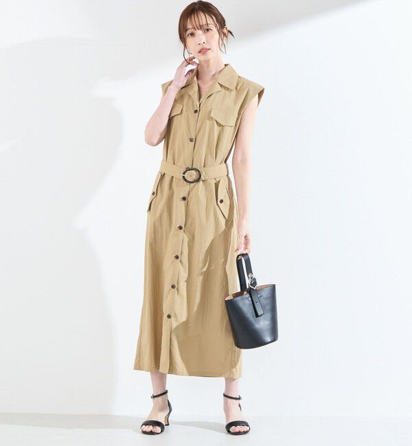 SHIPS Colors 「《予約》SHIPS Colors:〈接触冷感・UVカット・透湿〉ファンクション シャツ ワンピース◆」|ワンピース|