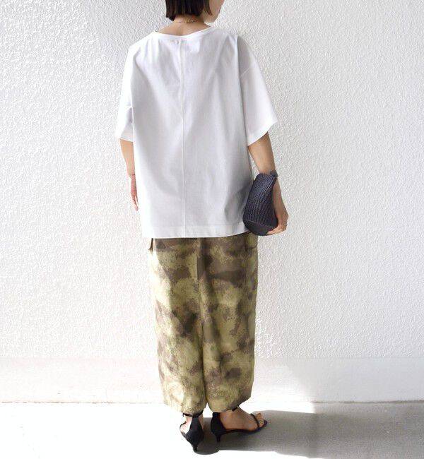 SHIPS for women「《予約》〈接触冷感/UVカット〉ガゼット デザイン ワイド スリーブ TEE」|Tシャツ・カットソー|