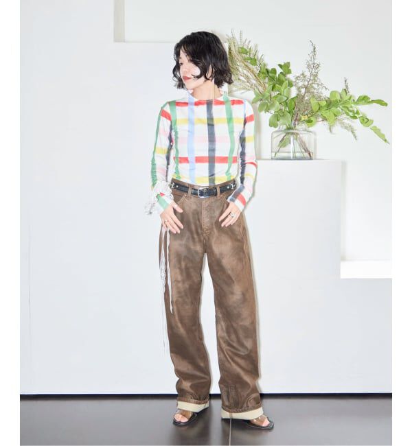  「SIXXTA RAINBOW CONFETTI SWEATER PLO：カットソー」|Tシャツ・カットソー|