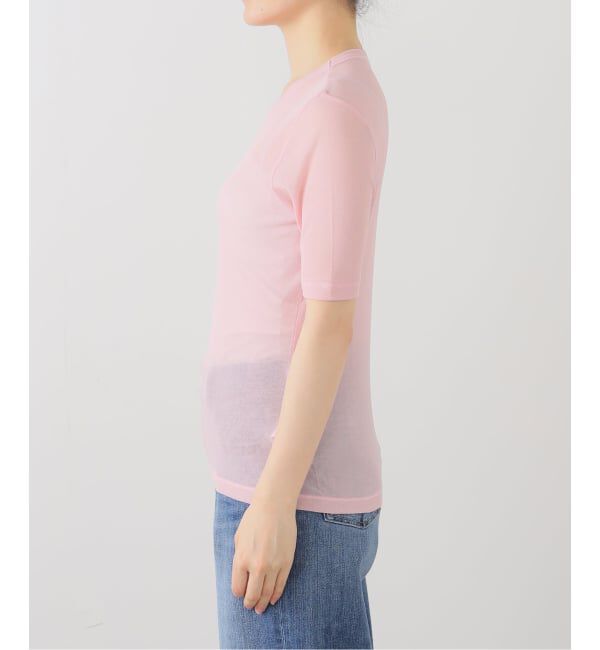 IENA LA BOUCLE「《追加2》IENA LA BOUCLE 水撚りガスフライス半袖プルオーバー」|Tシャツ・カットソー|