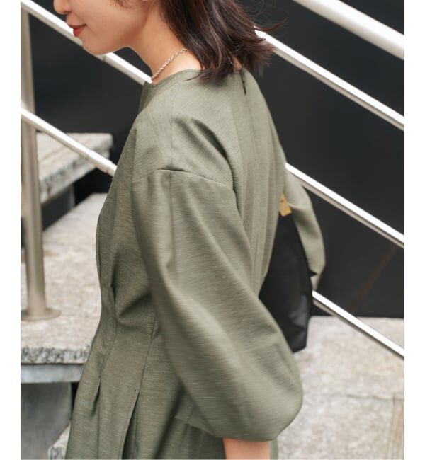VERMEIL par iena「《一部WEB限定予約》FLAXASA jewel ox ウエストシェイプワンピース」|ワンピース|