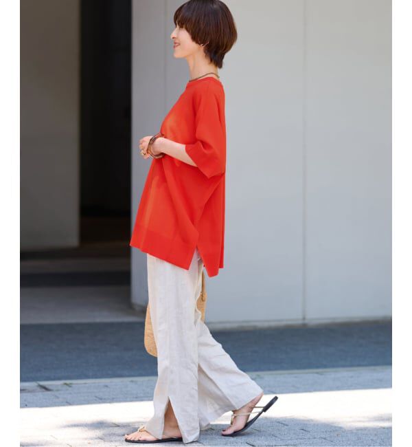 JOURNAL STANDARD relume「《一部WEB限定追加予約 / 新色》接触冷感/ウォッシャブルクールポンチョプルオーバー」|ニット・セーター|
