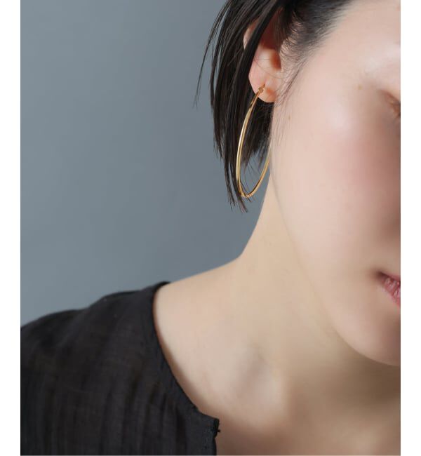 Spick and Span「《WEB限定》【SAMH by LILAS】フープピアス50mmK18GP（両耳）」|ピアス|