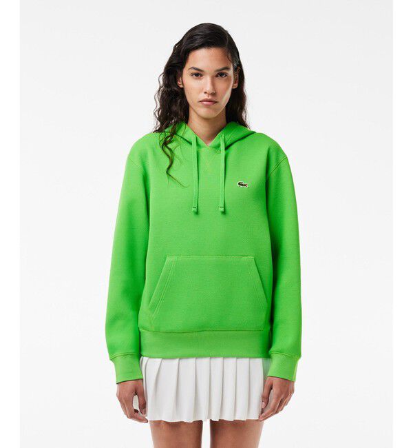LACOSTE「ダブルフェイスピケフーディー」|パーカー|グリーン