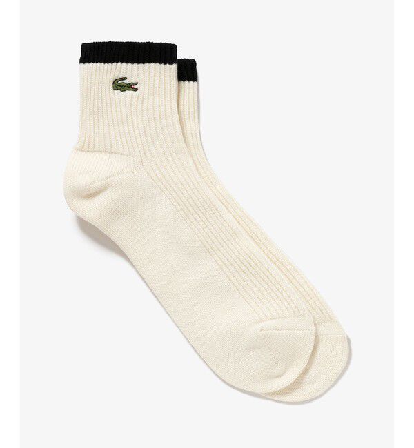 LACOSTE「1&times;1リブニットクルーソックス 25-27cm」|ソックス|