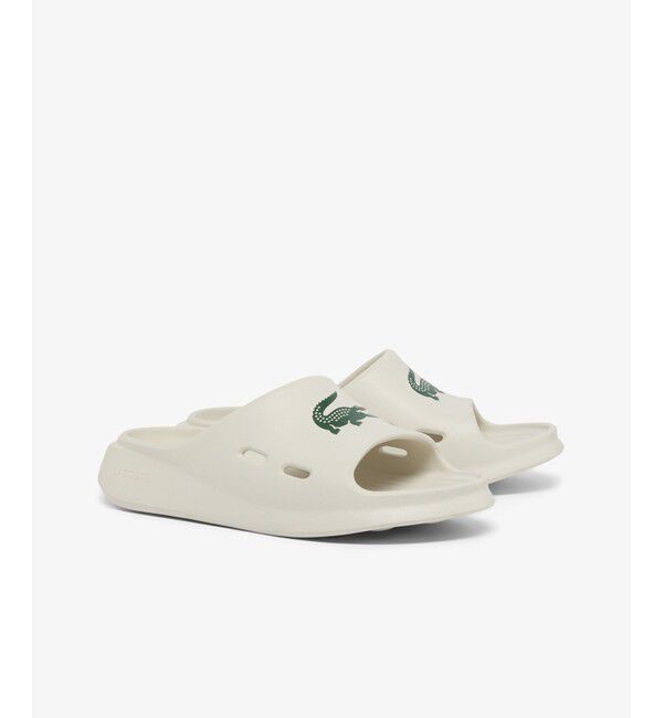 LACOSTE「レディース MEDUZ SLIDE 126 1 CFA 軽量 厚底スライドサンダル」|サンダル|オフホワイト
