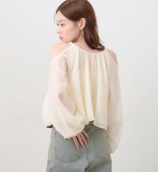  「【WEB先行/S.Lサイズ展開】カットアウトブラウス」|シャツ・ブラウス|