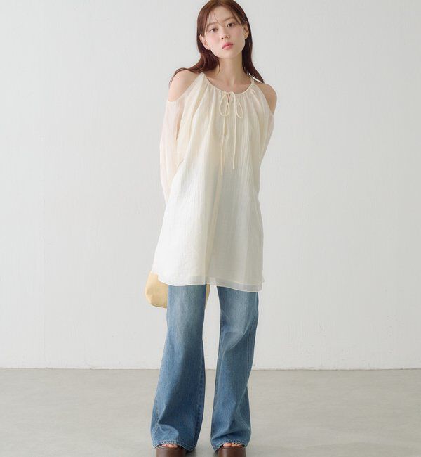  「【WEB先行/S.Lサイズ展開】カットアウトブラウス」|シャツ・ブラウス|