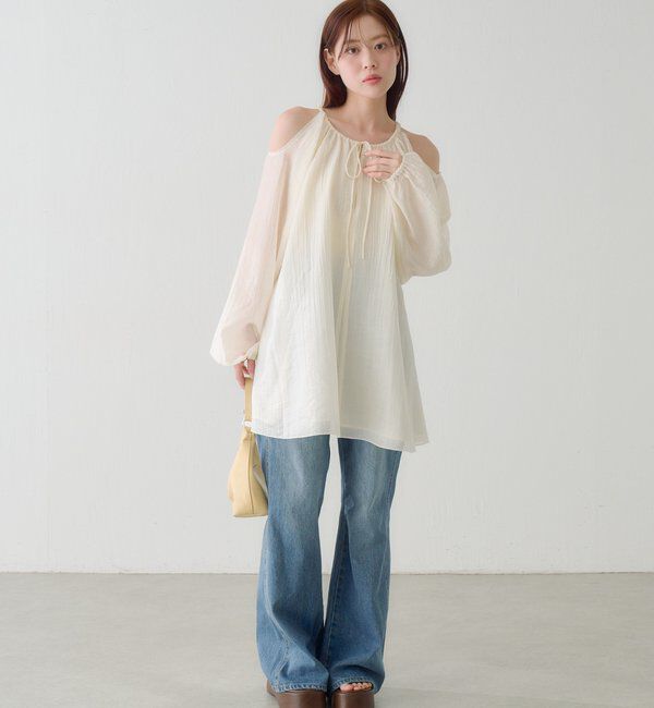  「【WEB先行/S.Lサイズ展開】カットアウトブラウス」|シャツ・ブラウス|