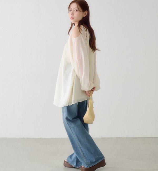  「【WEB先行/S.Lサイズ展開】カットアウトブラウス」|シャツ・ブラウス|