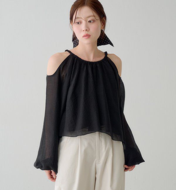  「【WEB先行/S.Lサイズ展開】カットアウトブラウス」|シャツ・ブラウス|