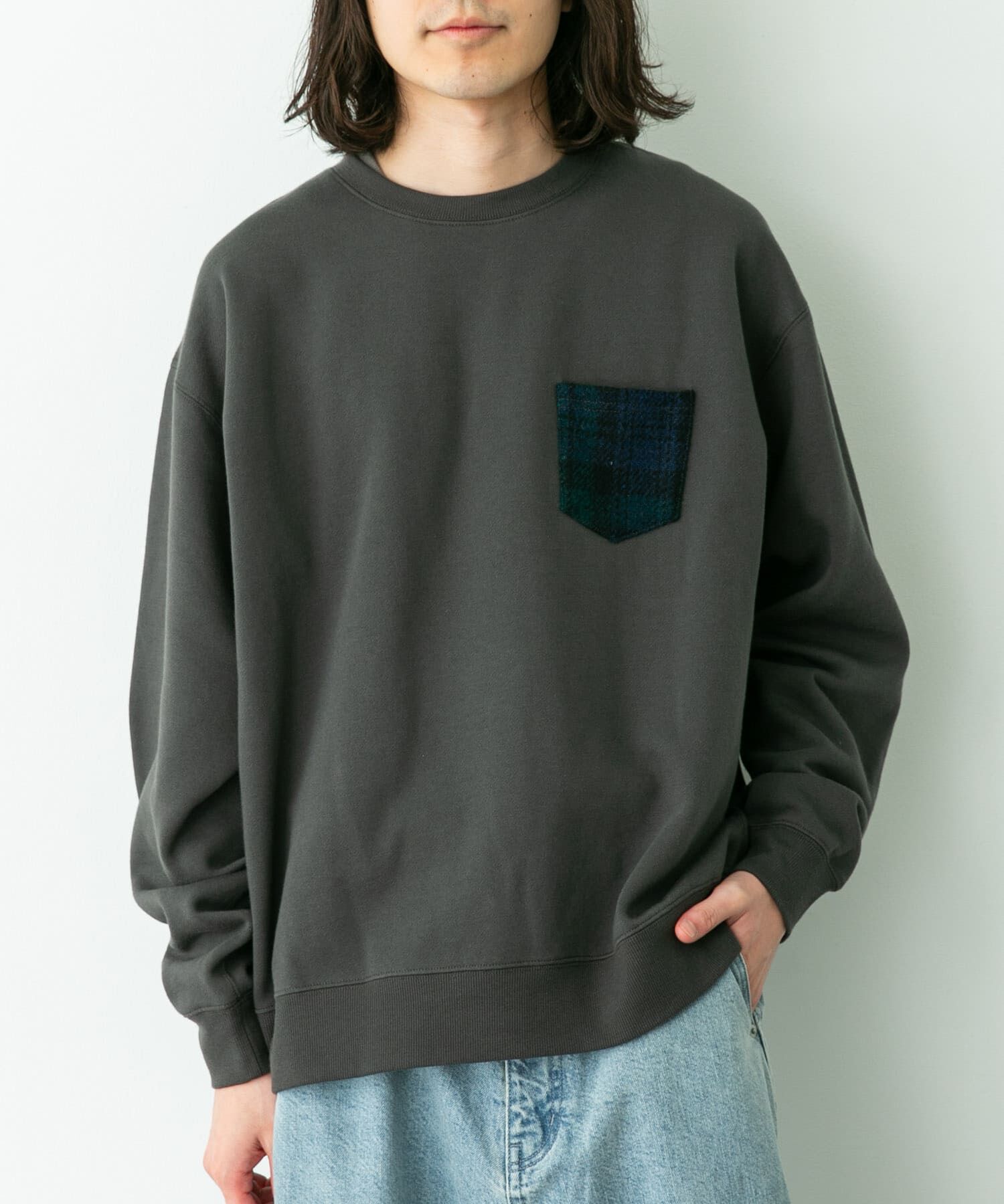Sonny Label 「HARRIS TWEEDポケットスウェットプルオーバー」|スウェット・ジャージ|