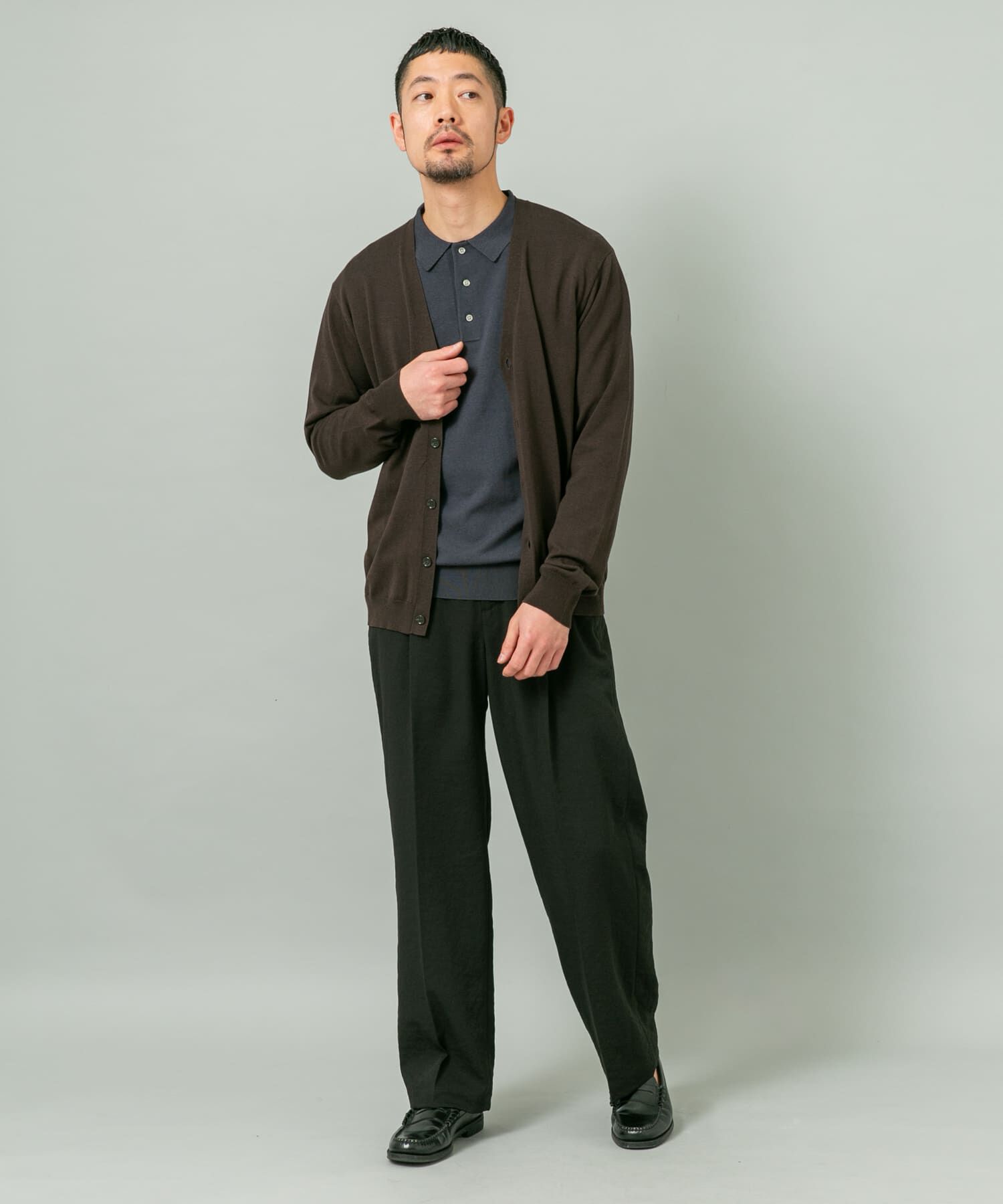 URBAN RESEARCH ROSSO「『WEB限定』シルク混ベーシックカーディガン」|カーディガン|