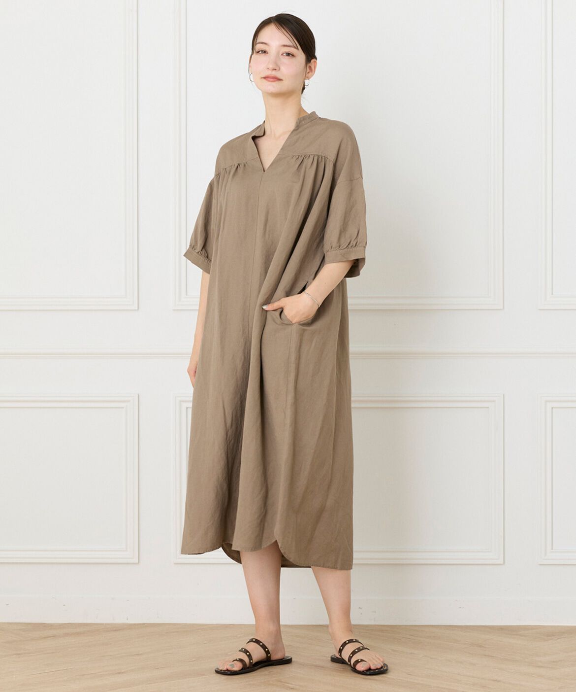 DAY by DAY it&rsquo;s international「レーヨンリネンギャザーワンピース」|ワンピース|