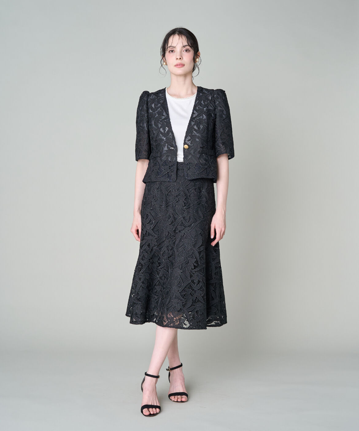Maglie le cassetto「《大きいサイズ》フラワーレース柄スカート《M Maglie le cassetto》」|スカート|