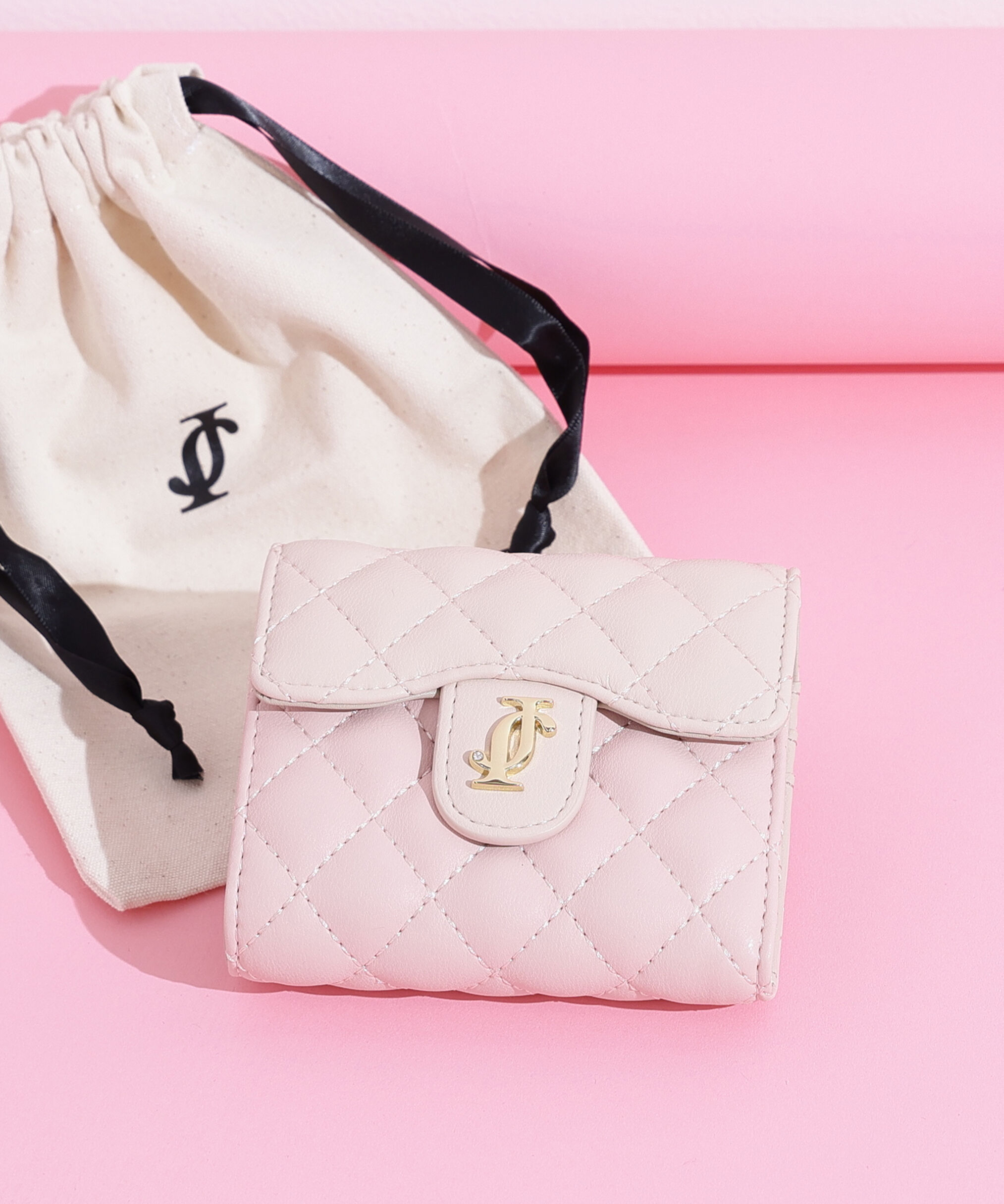 「クロスJキルトウォレットシリーズ ミニ財布」|財布|ピンクグラデ1