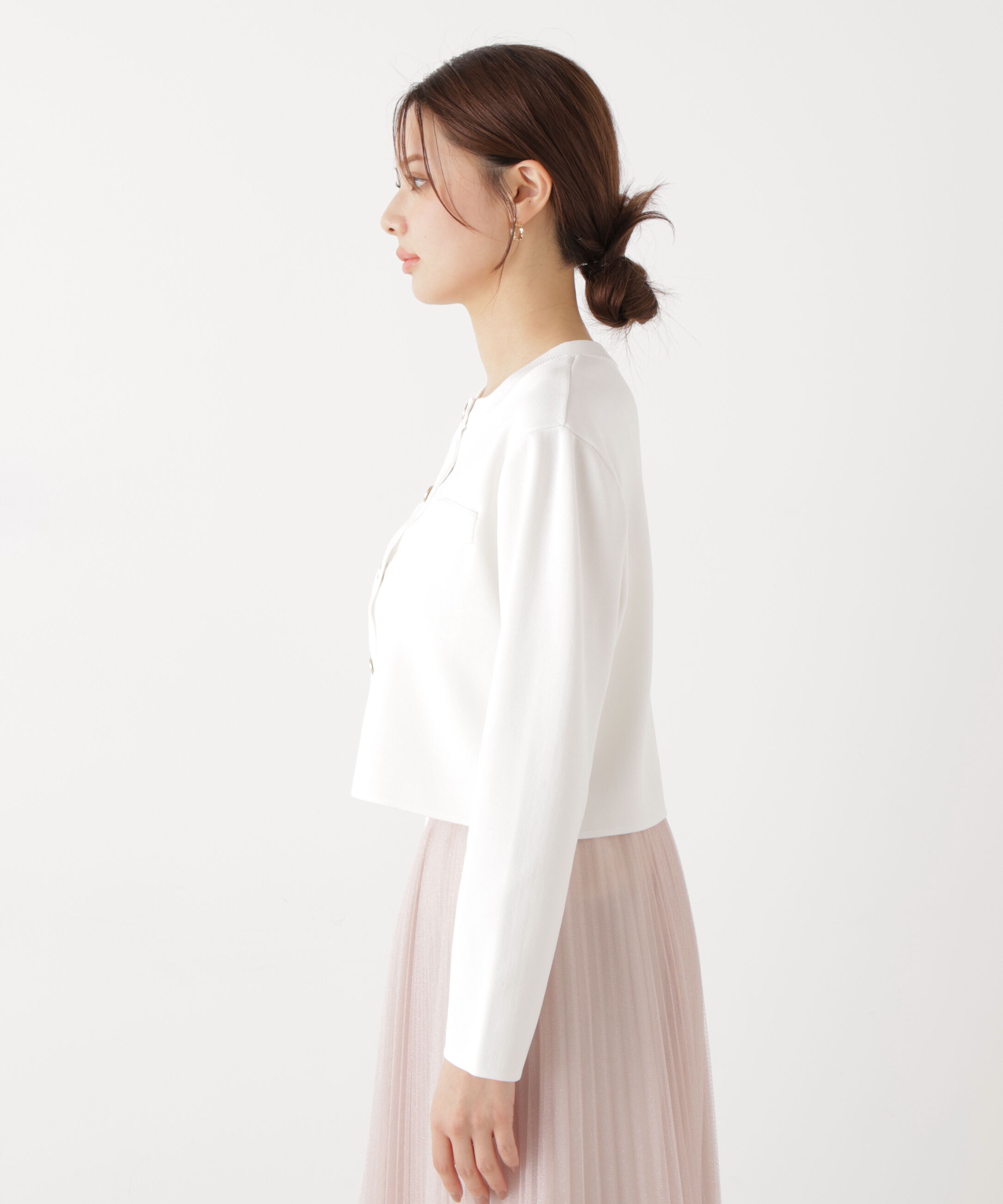 PROPORTION BODY DRESSING「〈a/mie〉シルク混ニットカーディガン　26SS」|ニット・セーター|