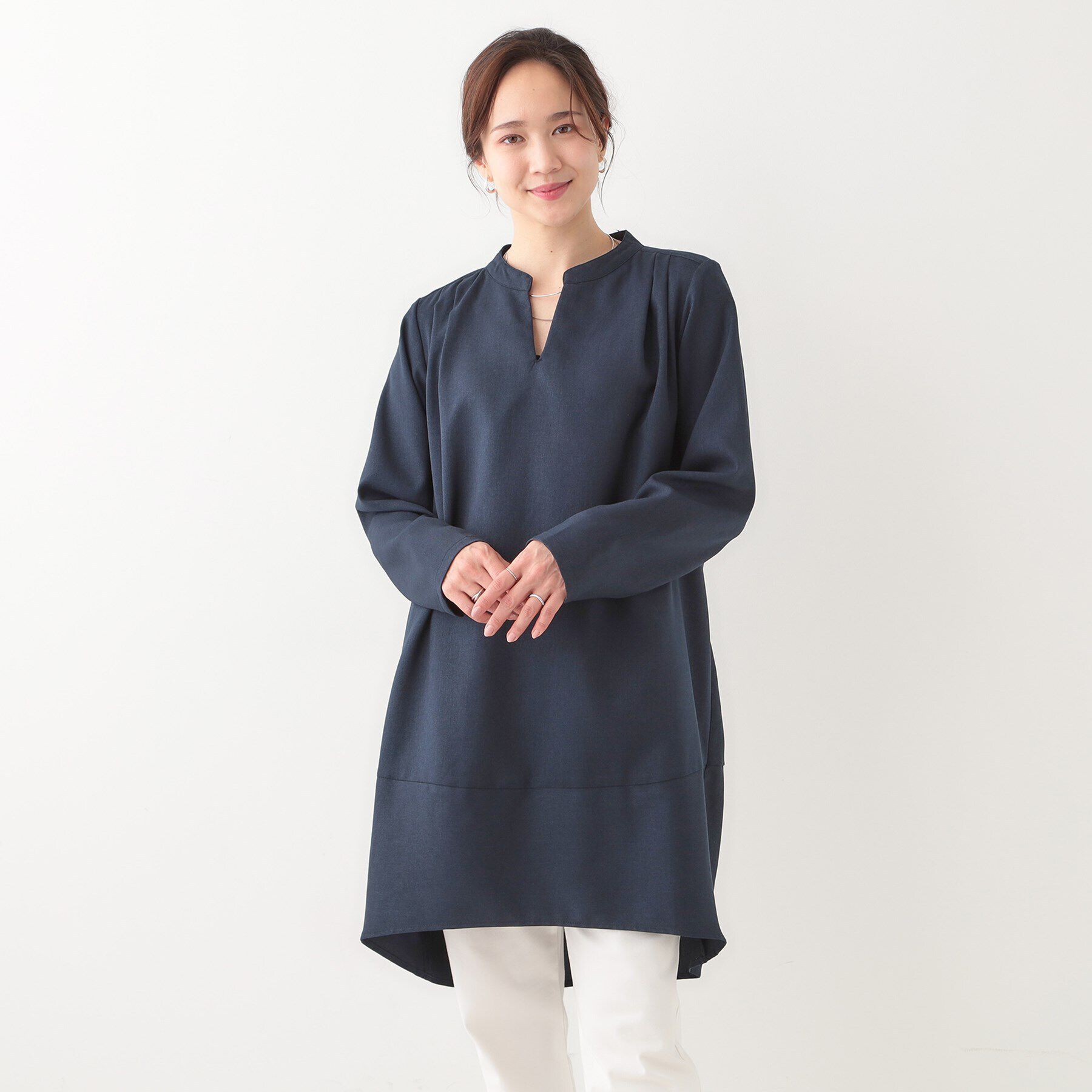 SHOO･LA･RUE「【体型カバー/洗える】なめらかなタッチが心地よい チュニックワンピース」|チュニック|