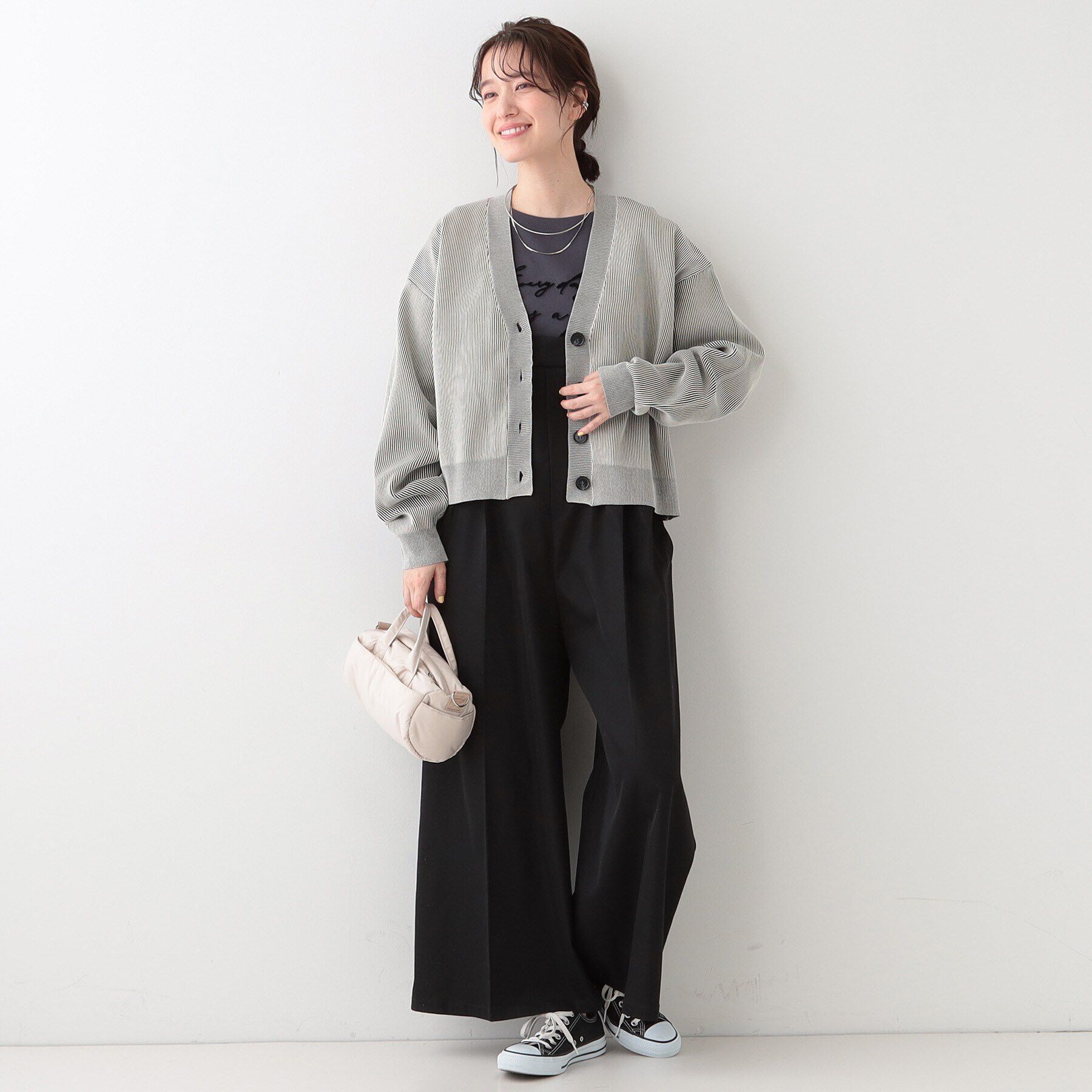 SHOO･LA･RUE「【着丈が選べる】スポンディッシュ配色畦カーディガン」|カーディガン|