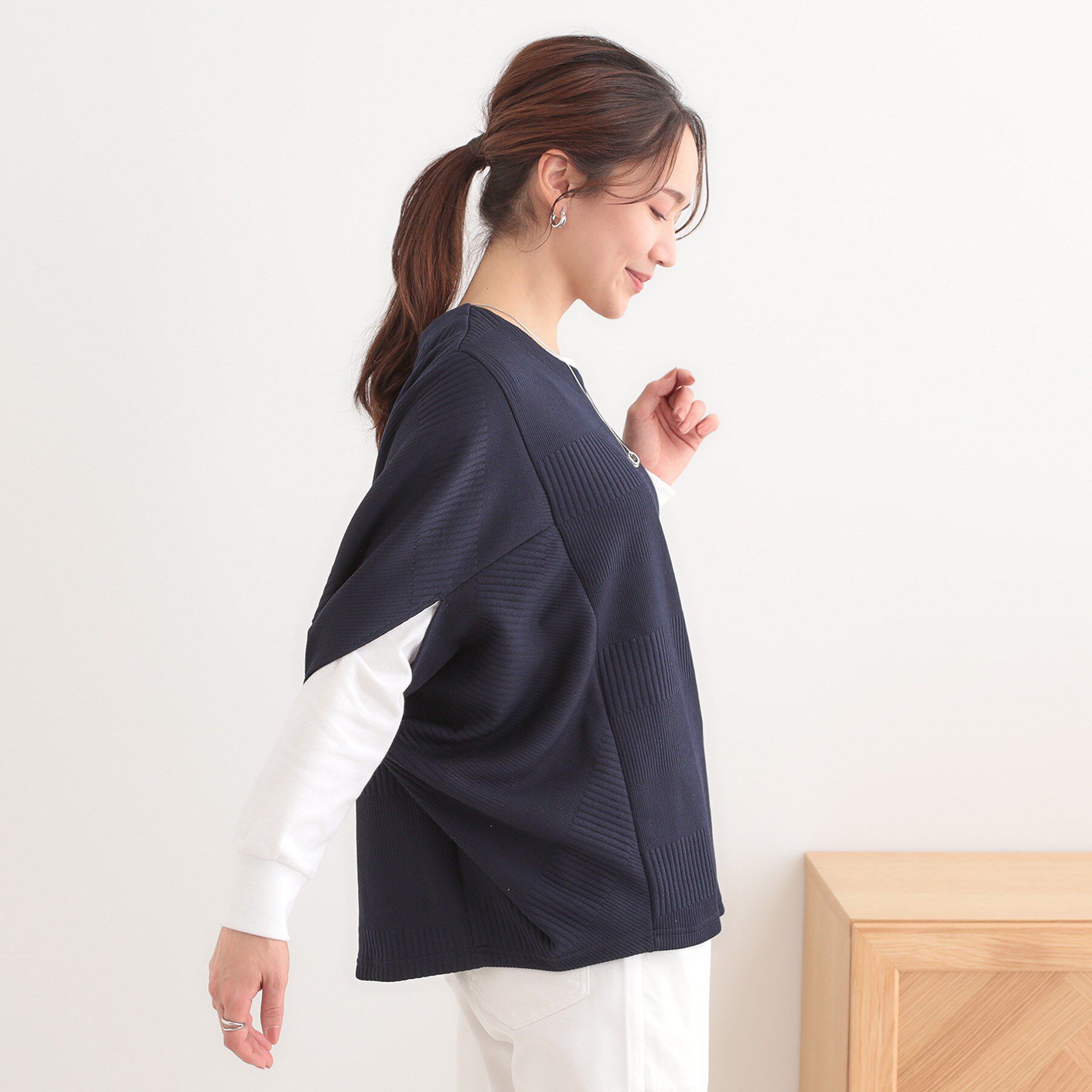 SHOO･LA･RUE「【2点セット/体型カバー】ロングシーズン楽しめる モモンガトップス＆ロンT」|その他|
