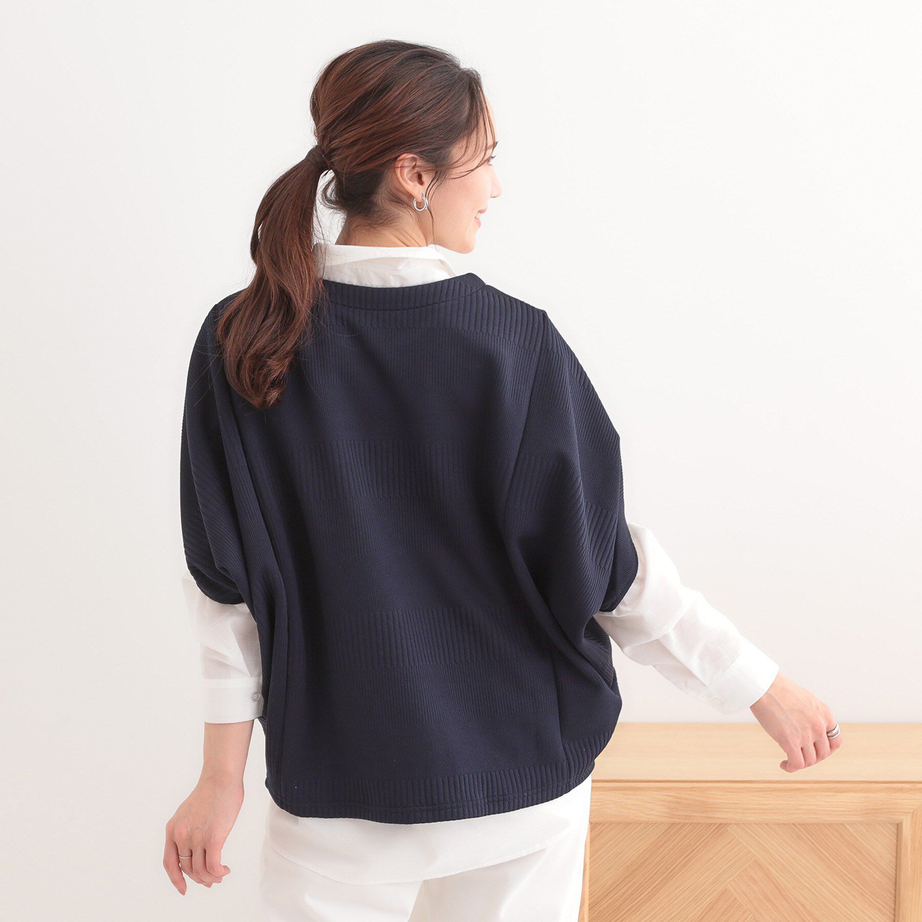 SHOO･LA･RUE「【2点セット/体型カバー】ロングシーズン楽しめる モモンガトップス＆ロンT」|その他|