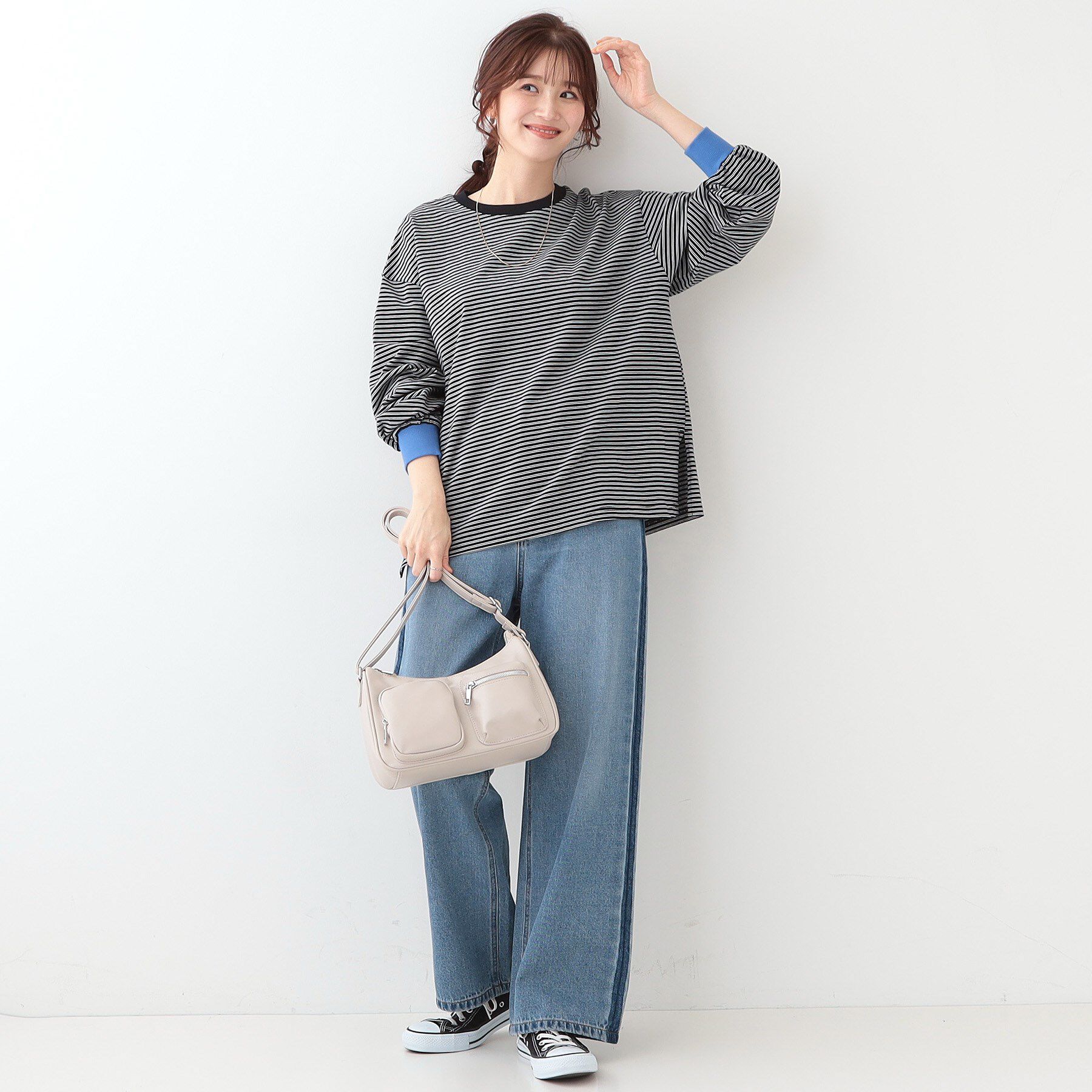 SHOO･LA･RUE「【洗える】ボーダーリブカットソー」|Tシャツ・カットソー|
