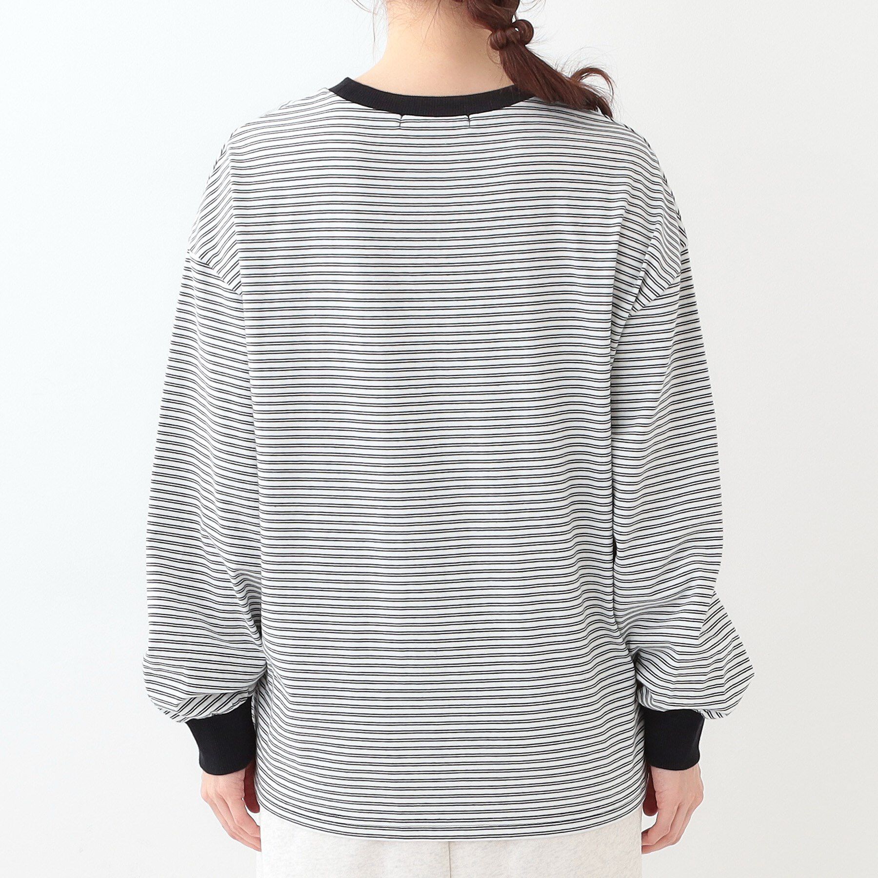 SHOO･LA･RUE「【洗える】ボーダーリブカットソー」|Tシャツ・カットソー|