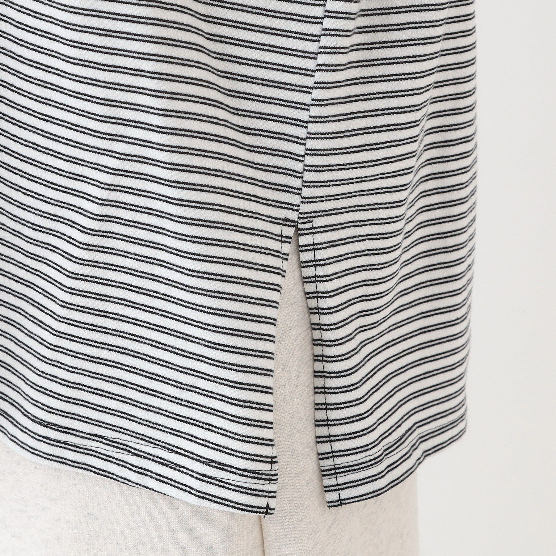 SHOO･LA･RUE「【洗える】ボーダーリブカットソー」|Tシャツ・カットソー|